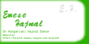 emese hajnal business card